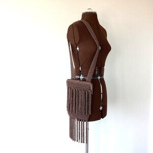 Vintage Crotchet Fringed Frame Shoulder Bag